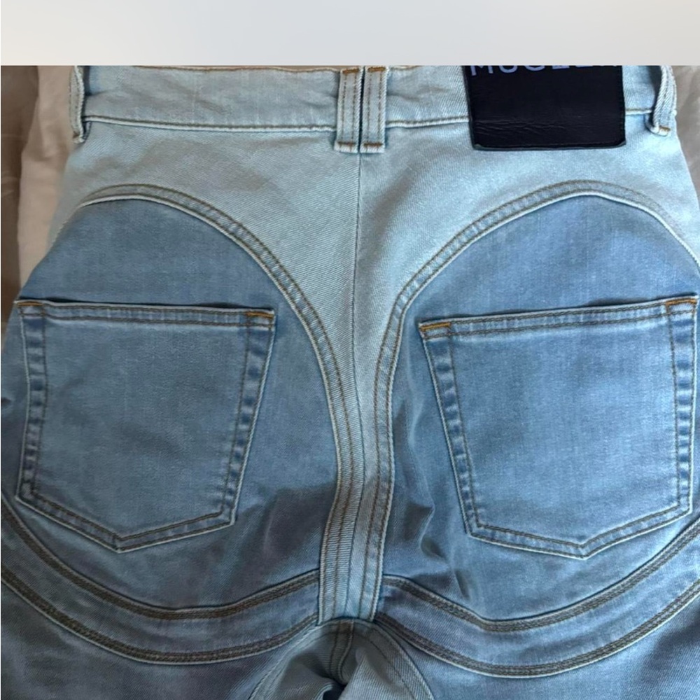 Mugler High Rise Blue Jeans Slim Fit - Picture 2 of 6
